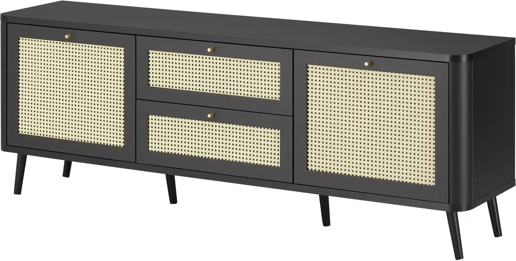 Roomers TV-Lowboard Vienna Premium ¦ schwarz ¦ Maße (cm): B: 175 H: 60,3 T: 40.0 Kommoden & Sideboards > Lowboards - Hö...