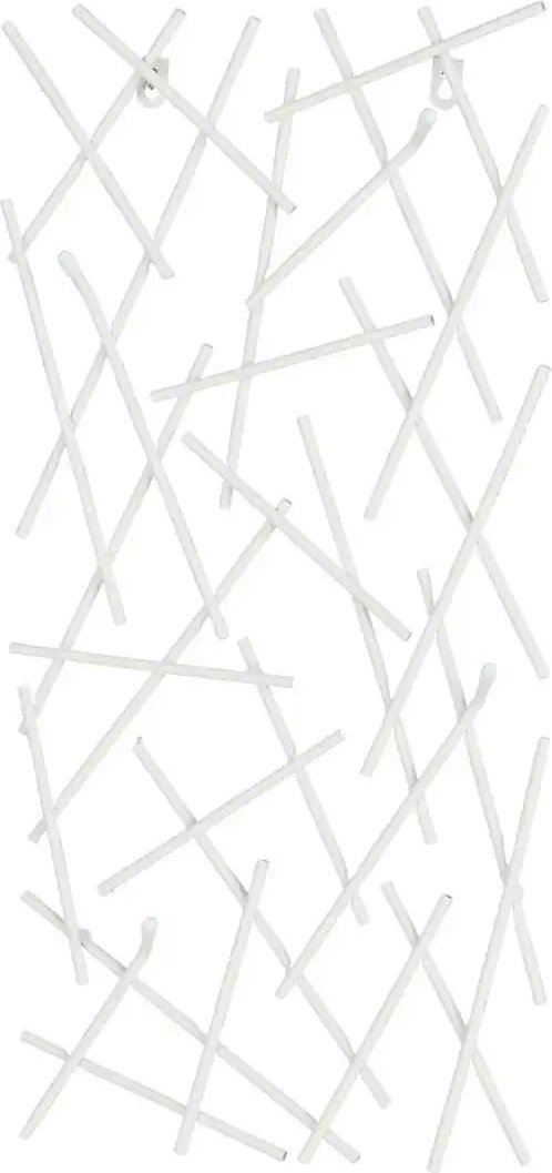 Garderobenpaneel Mikado ¦ weiß ¦ Metall ¦ Maße (cm): B: 30 H: 60 T: 5.0 Garderoben & Kleiderstangen > Wandgarderoben - ...