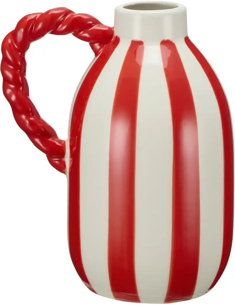 Thumbnail - HOME STORY Vase ¦ rot ¦ Steingut ¦ Maße (cm): B: 13 H: 16,8 T: 9.8 Weihnachten - Höffner