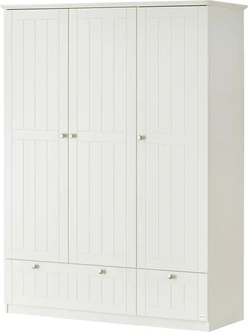 Mia & Mo Kleiderschrank Suna ¦ weiß ¦ Maße (cm): B: 141 H: 187 T: 55.0 Schränke > Kleiderschränke > Drehtürenschränke -...