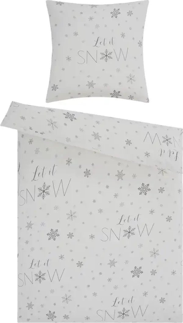 Thumbnail - como Biber Bettwäsche Let it Snow ¦ grau ¦ Maße (cm): B: 135 Bettwaren > Bettwäsche > Bettwäsche Winter - Höffner