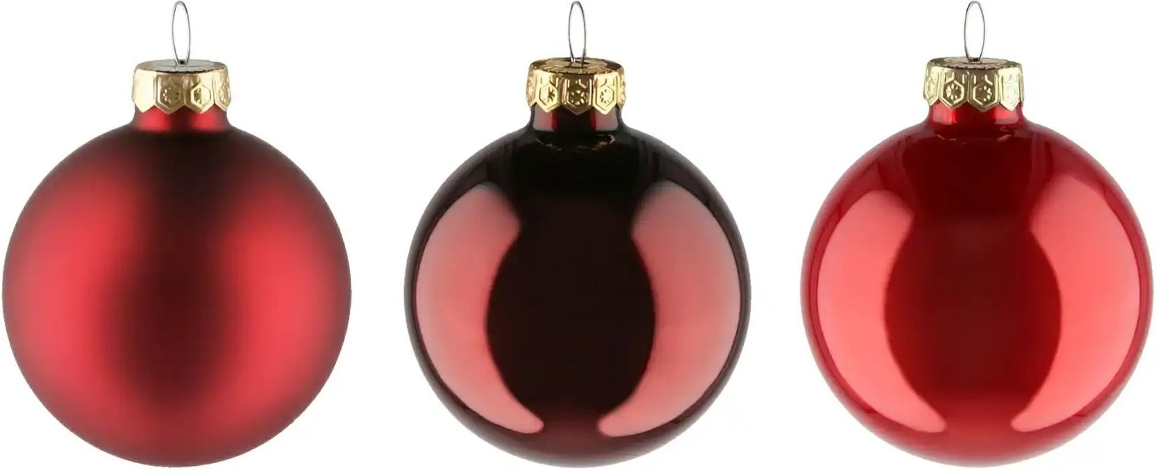 Weihnachtskugel Set 20er ¦ rot ¦ Glas,Aluminium Ø: 6 Weihnachten - Höffner