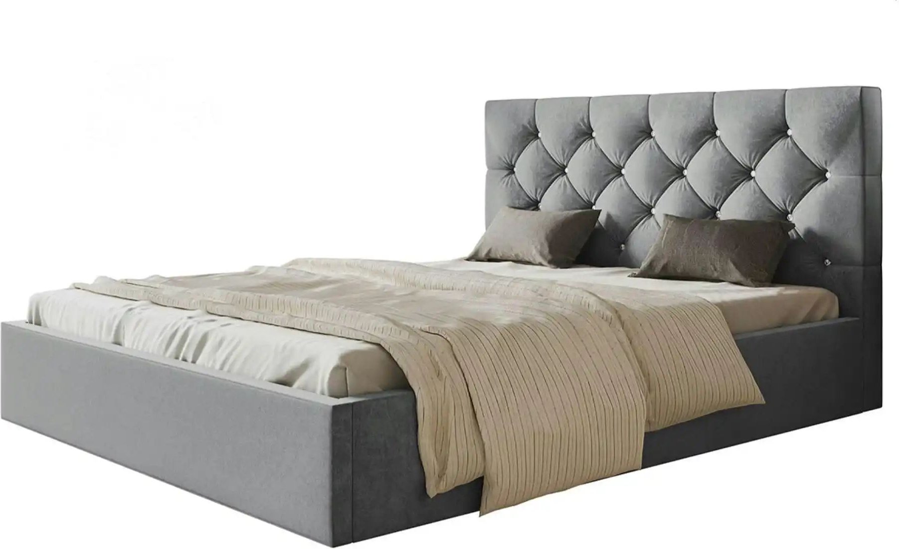 Polsterbett mit Stauraum Southam ¦ grau ¦ Maße (cm): B: 128 H: 90 Betten > Polsterbetten - Höffner