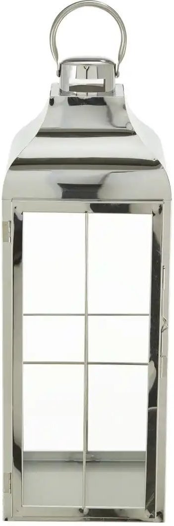 Thumbnail - HOME STORY Laterne ¦ silber ¦ Edelstahl,Glas ¦ Maße (cm): B: 20 H: 55 T: 19.0 Accessoires > Kerzen & Kerzenständer - H...