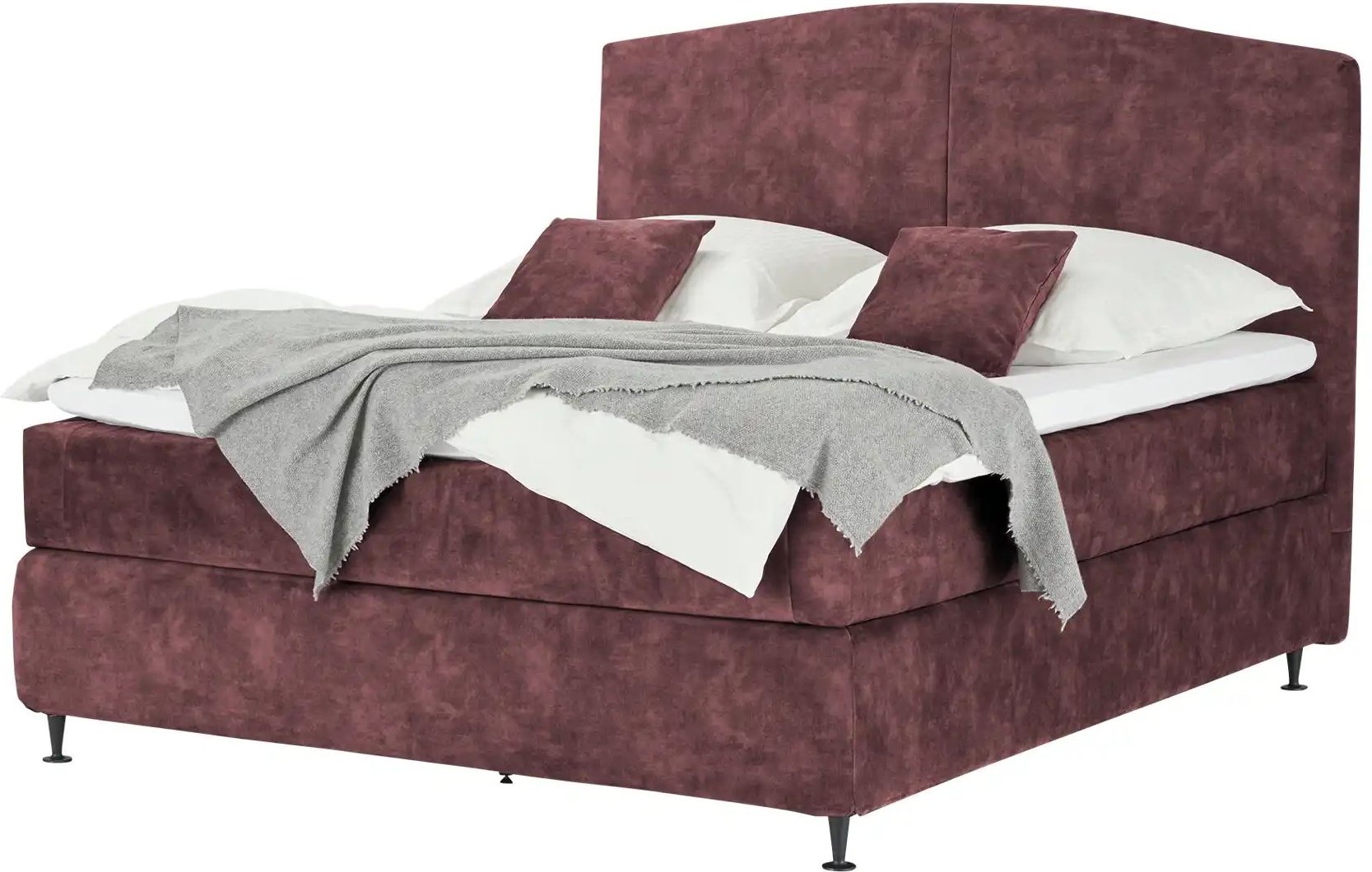 Kings and Queens Boxspringbett Skyer ¦ rot ¦ Maße (cm): B: 204 H: 132 Betten > Boxspringbetten - Höffner