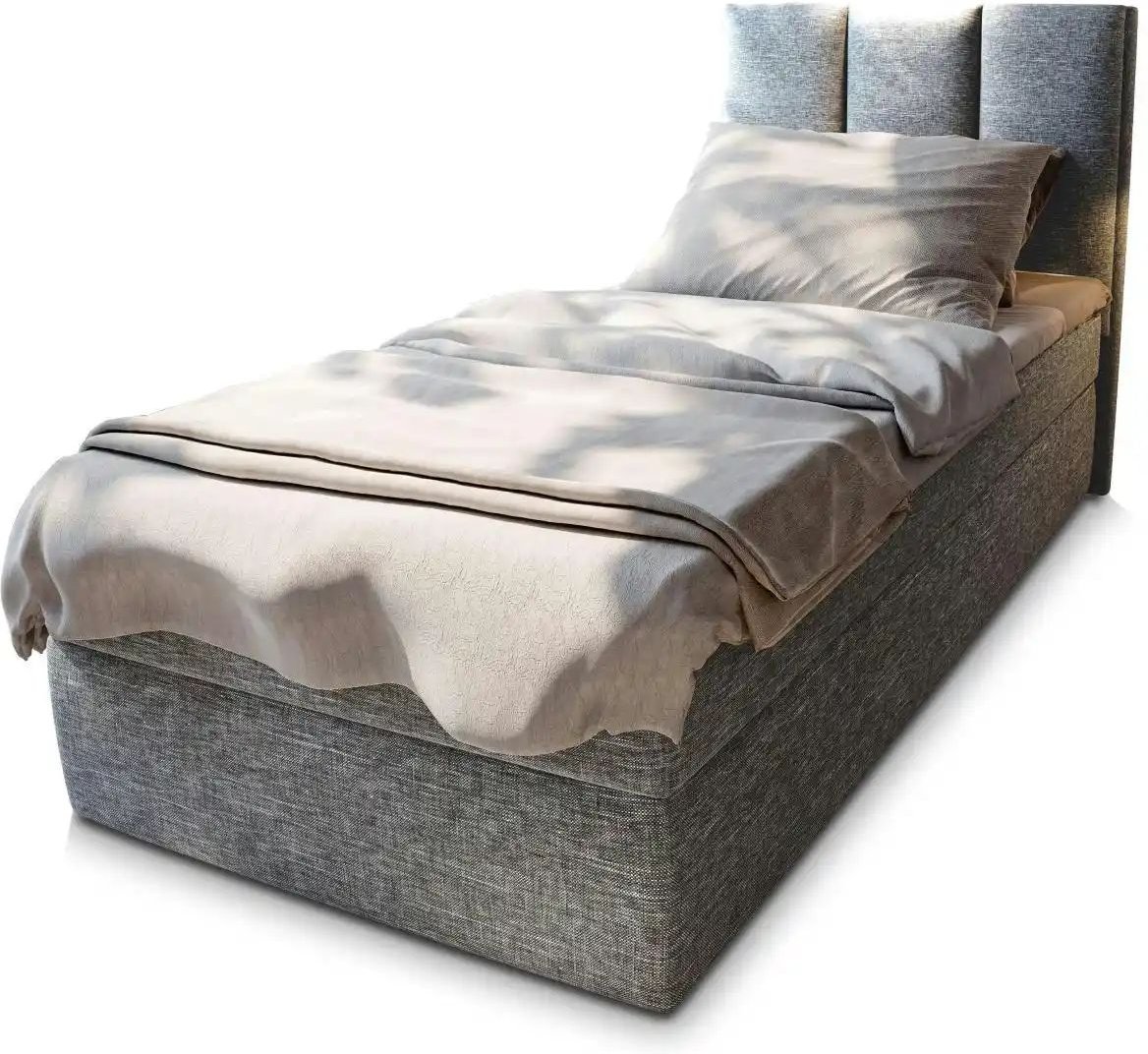 MASSENO Boxbett mit Bettkasten Meril ¦ grau ¦ Maße (cm): B: 100 H: 98 Betten > Polsterbetten - Höffner