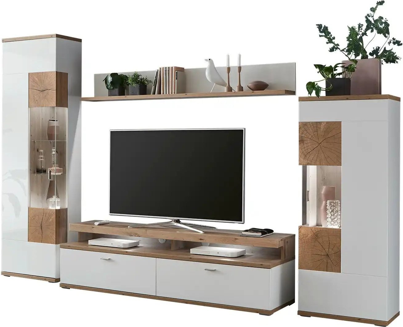 Thumbnail - uno Wohnwand Sylt ¦ weiß ¦ Maße (cm): B: 301 H: 209 T: 50.0 Kommoden & Sideboards > Wohnwände - Höffner