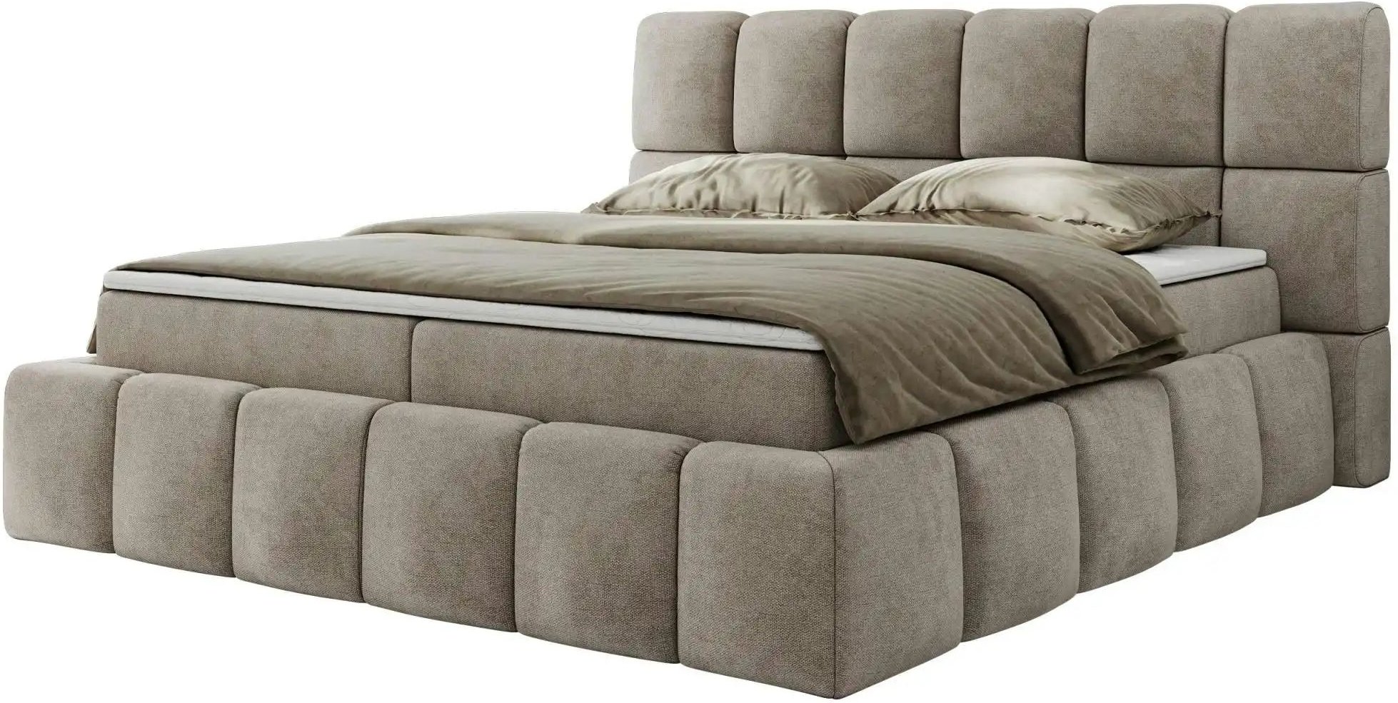 Boxbett mit Bettkasten Nira ¦ beige ¦ Maße (cm): B: 214 H: 113 Betten > Komfortbetten - Höffner