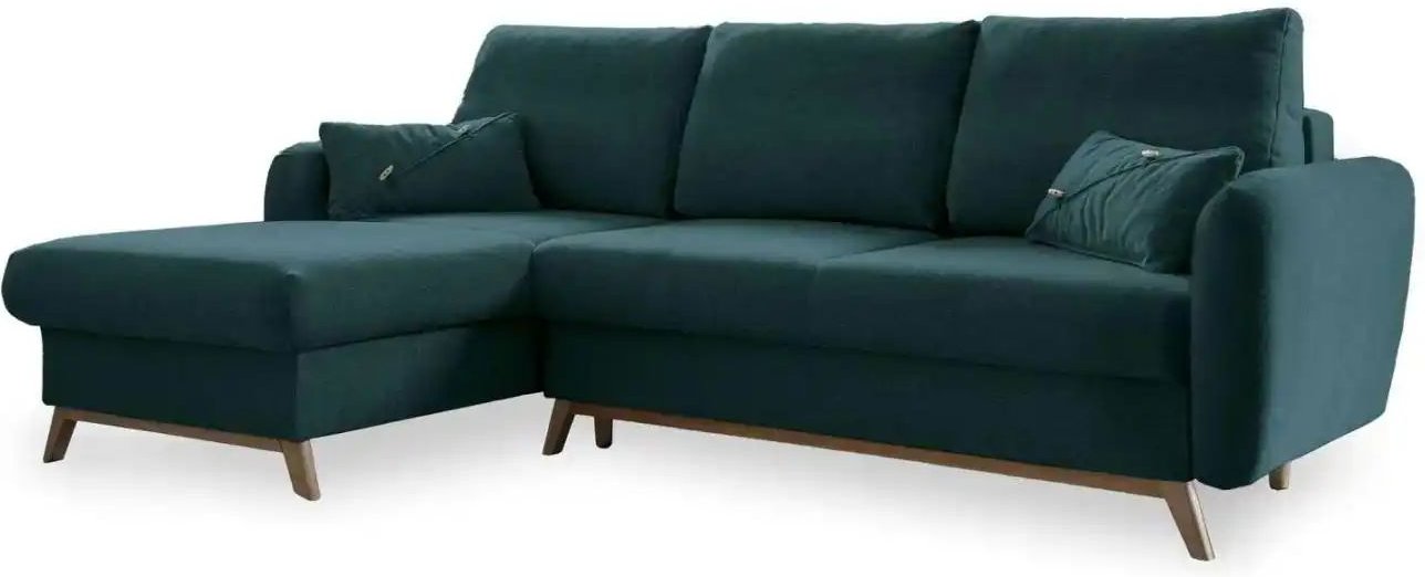 Miuform Ecksofa mit Schlaffunktion Scandic Lagom ¦ türkis/petrol ¦ Maße (cm): B: 235 H: 90 Polstermöbel > Sofas > Ecksof...