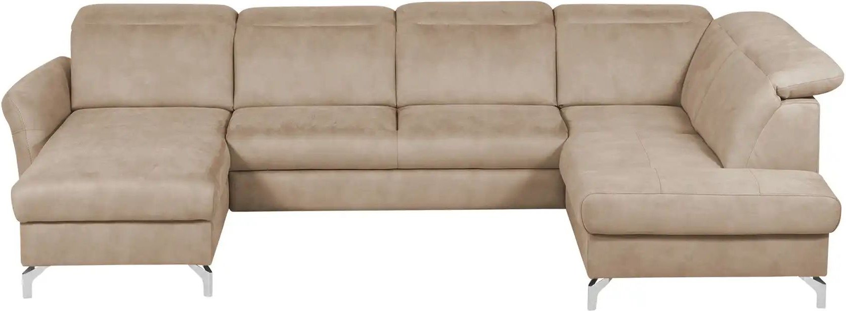 uno Wohnlandschaft Wildleder-Optik Basel ¦ beige ¦ Maße (cm): B: 304 H: 100 T: 200.0 Polstermöbel > Sofas > Wohnlandscha...