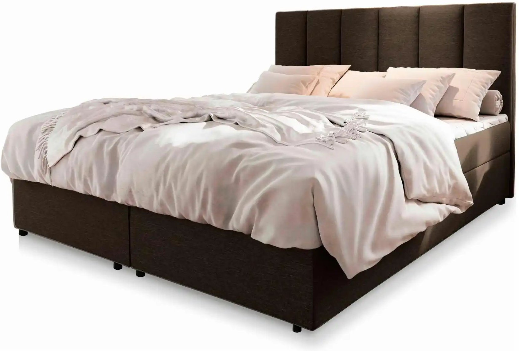 MASSENO Boxbett mit Bettkasten Meril ¦ braun ¦ Maße (cm): B: 140 H: 98 Betten > Polsterbetten - Höffner