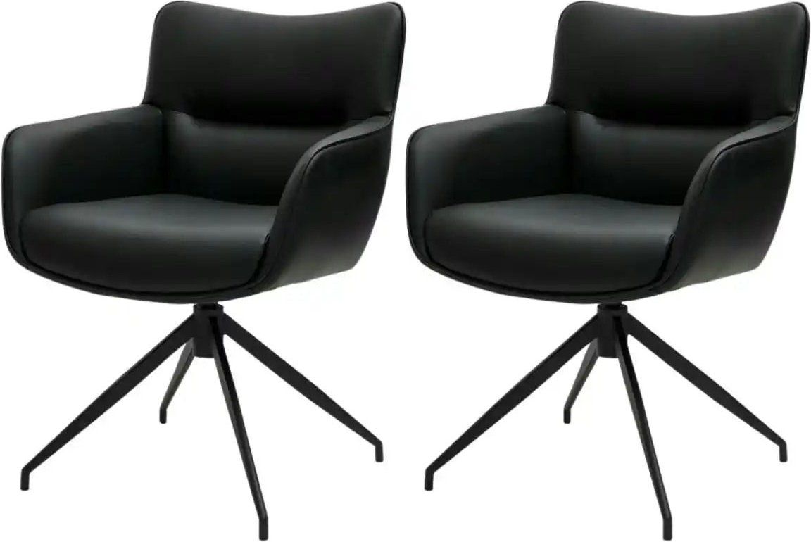 Furnhouse Esszimmerstuhl 2er-Set Jessica ¦ schwarz ¦ Maße (cm): B: 55 H: 84 Stühle > Polsterstühle - Höffner