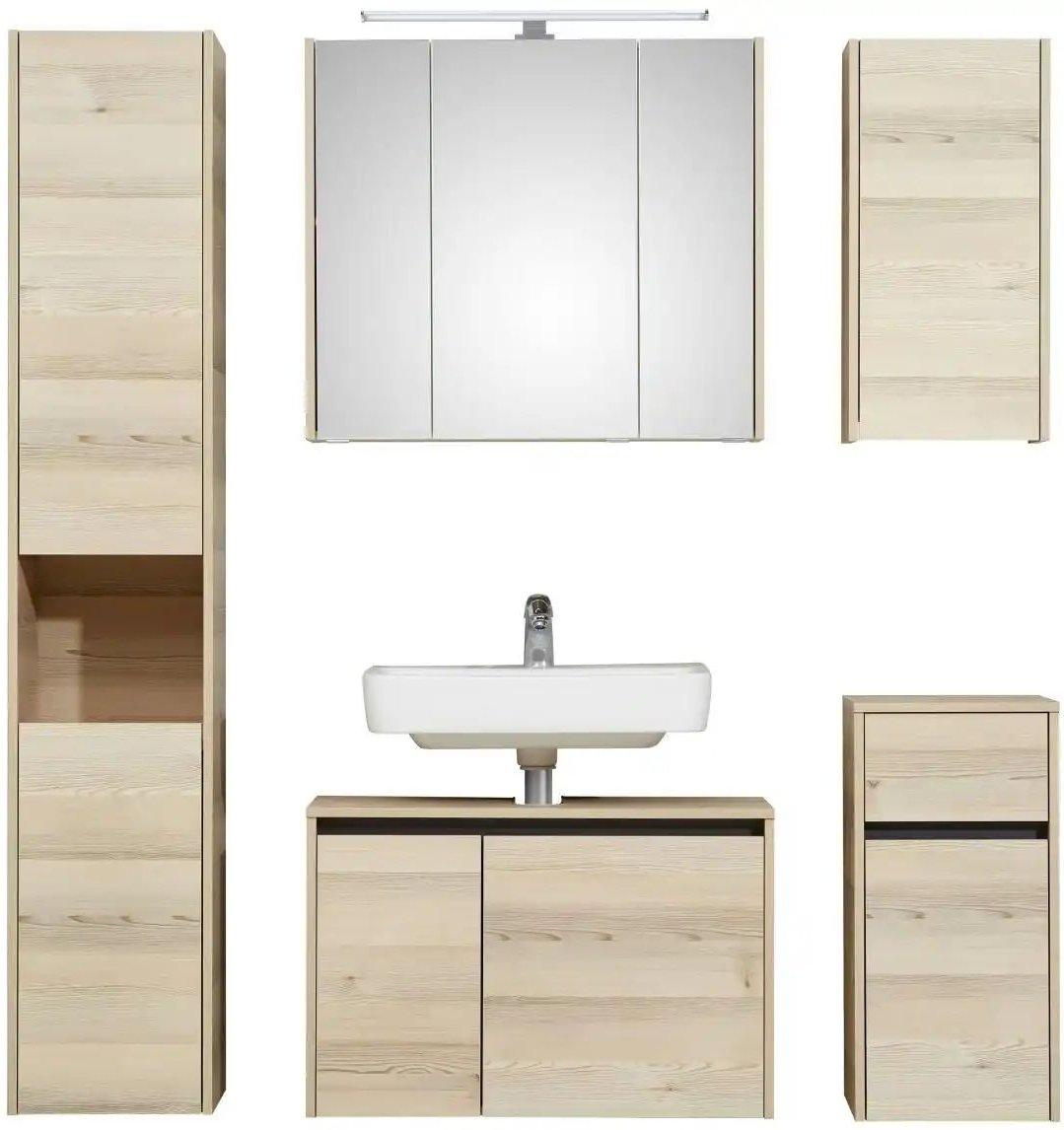 Badkombination Dillinger See ¦ holzfarben ¦ Maße (cm): B: 150 H: 200 Schränke > Badschränke > Komplett-Badkombinationen...