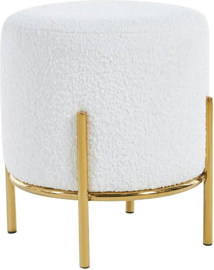 Hocker Bouclé Dejan ¦ weiß Ø: 35 Polstermöbel > Hocker - Höffner