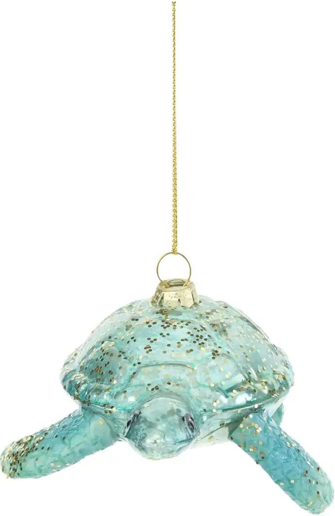 Thumbnail - HOME STORY Weihnachtsbaumschmuck Schildkröte ¦ blau ¦ Glas,Aluminium ¦ Maße (cm): B: 12 H: 6 T: 10.0 Weihnachten - Höf...