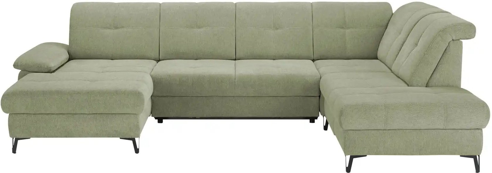 medium Wohnlandschaft Planova II ¦ grün ¦ Maße (cm): B: 338 H: 96 T: 249.0 Polstermöbel > Sofas > Schlafsofas - Höffner