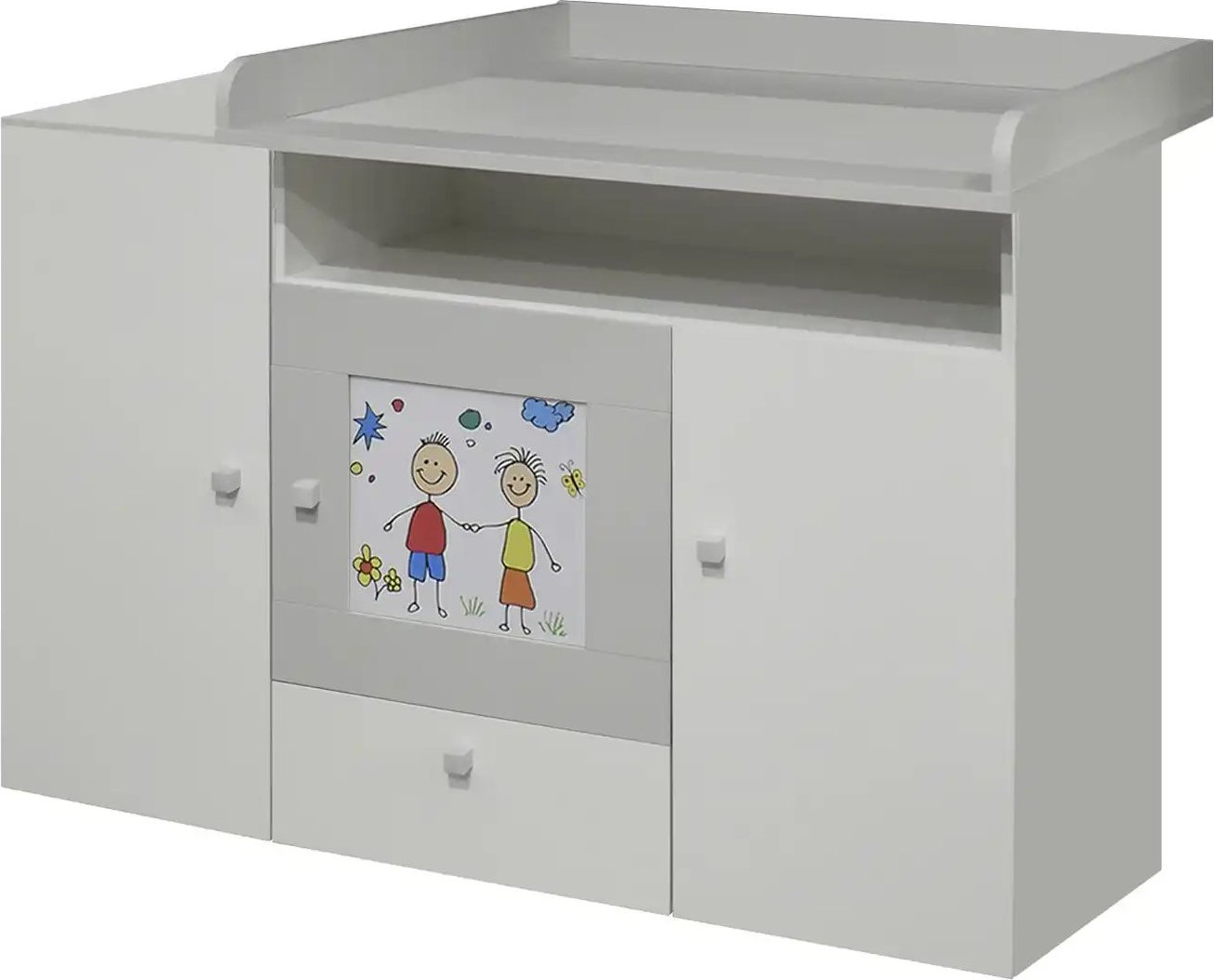 Wickelkommode Alomi ¦ weiß ¦ Maße (cm): B: 127 H: 102 T: 77.0 Baby > Babymöbel > Wickelkommoden - Höffner