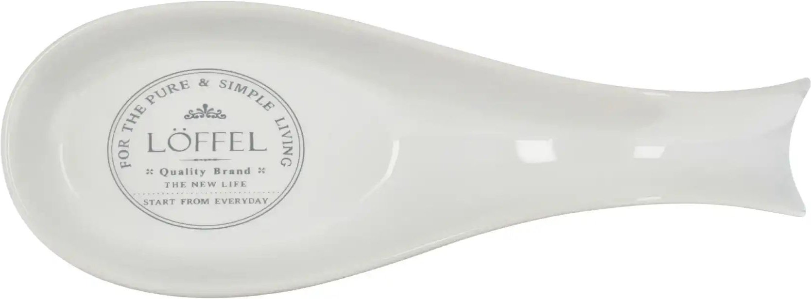 KHG Löffelablage ¦ weiß ¦ Steinzeug/Steingut ¦ Maße (cm): B: 8,4 H: 3,7 Küchenzubehör & Helfer > Küchenhelfer - Höffne...