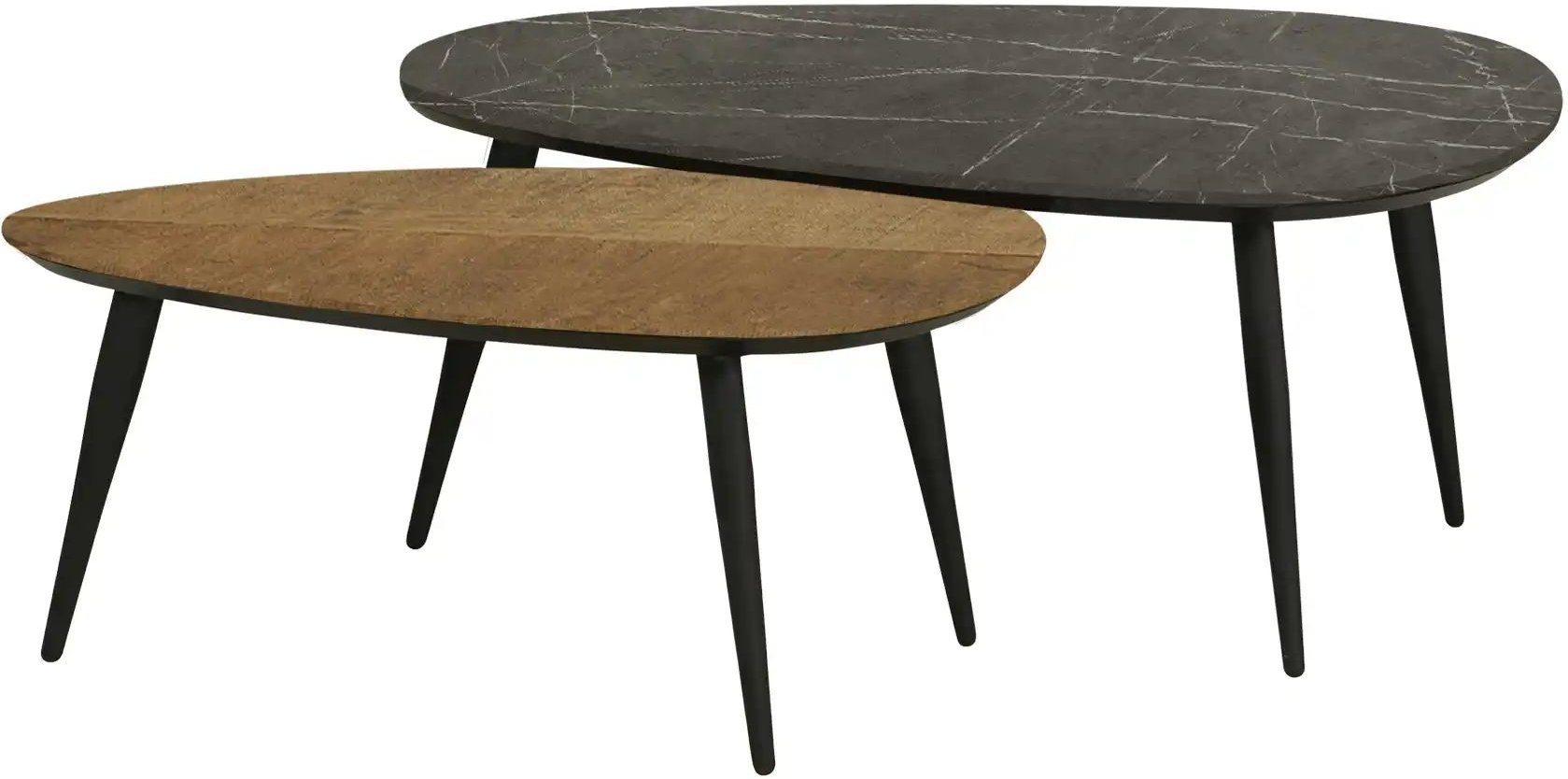 uno Couchtisch 2er Set XL Dortmund ¦ holzfarben ¦ Maße (cm): B: 75 H: 45 Tische > Couchtische > Couchtische andere Forme...