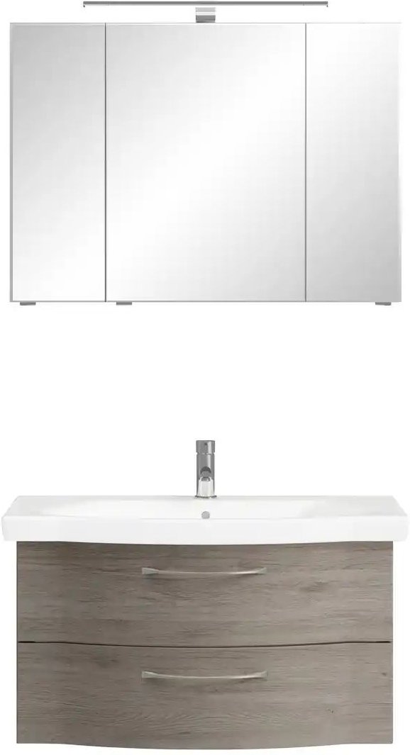 calmo Badezimmerkombination Rovana ¦ holzfarben ¦ Maße (cm): B: 97 Schränke > Badschränke > Komplett-Badkombinationen -...