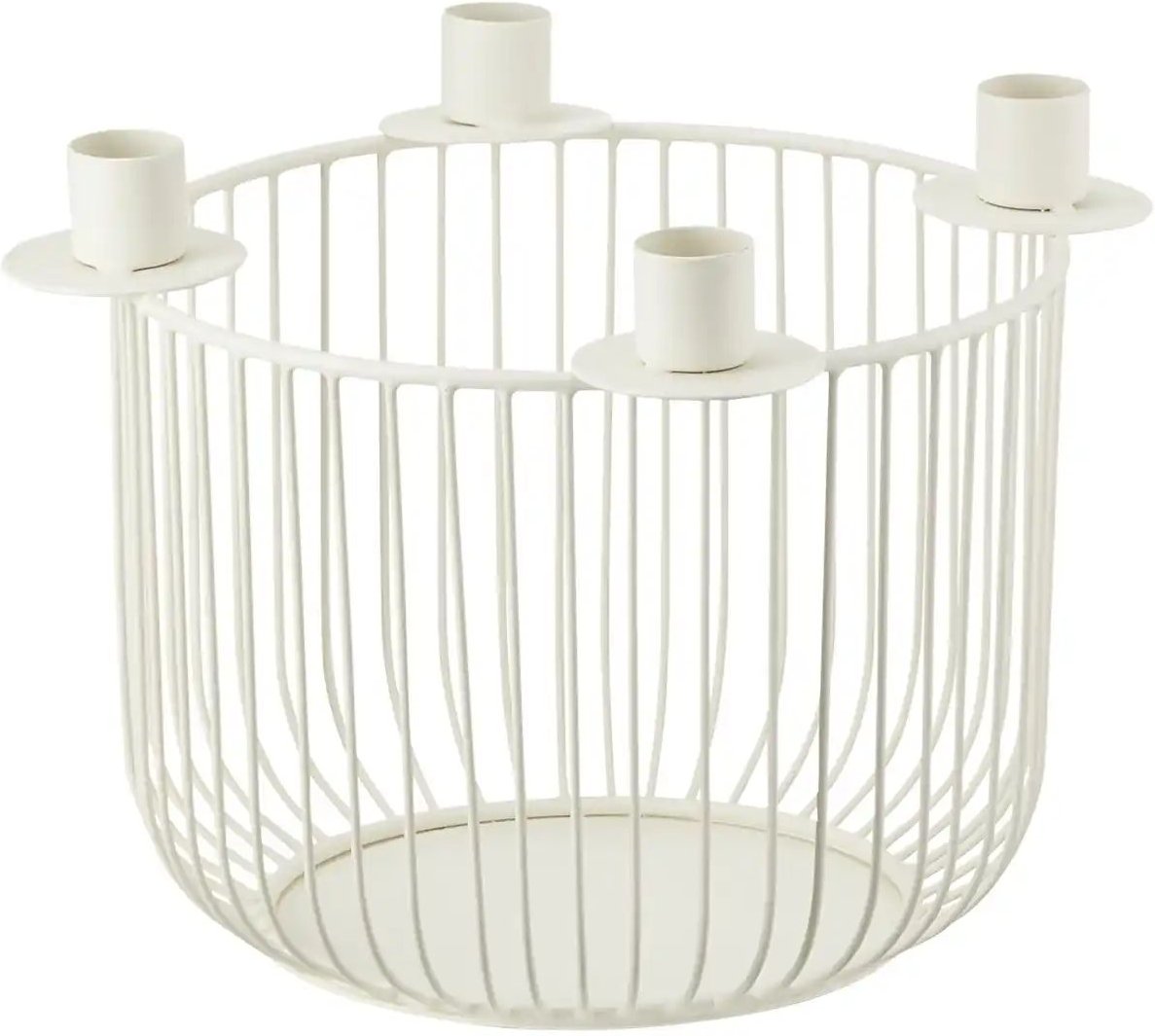 HOME STORY Adventskerzenhalter ¦ weiß ¦ Eisen ¦ Maße (cm): H: 17,5 Ø: 25 Weihnachten - Höffner