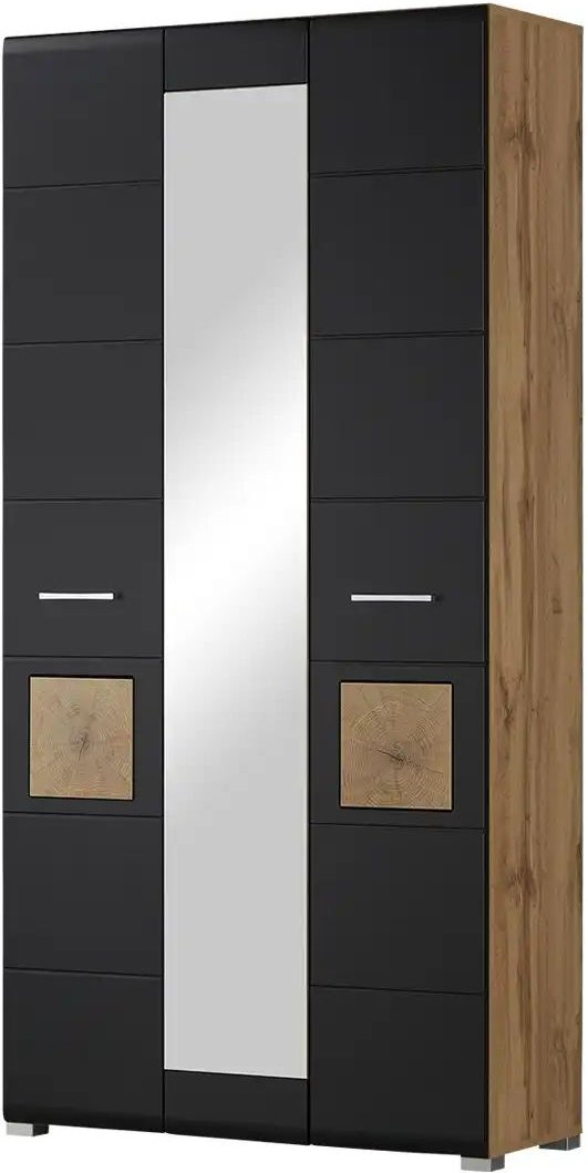 Garderobenschrank Cortina ¦ schwarz ¦ Maße (cm): B: 99 H: 203 T: 40.0 Schränke > Dielenschränke - Höffner