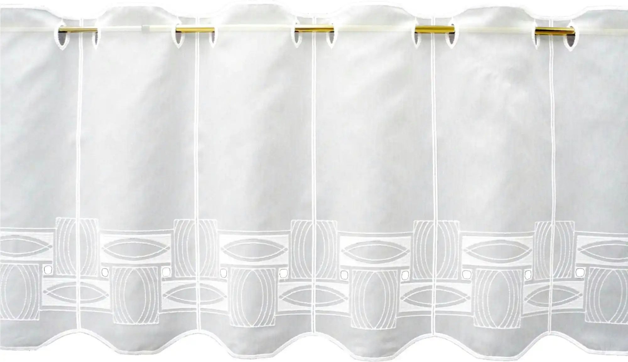 FLORENTINA Scheibengardine ¦ weiß ¦ Synthetik ¦ Maße (cm): B: 144 H: 45 Gardinen & Rollos > Gardinen & Vorhänge > Schi...