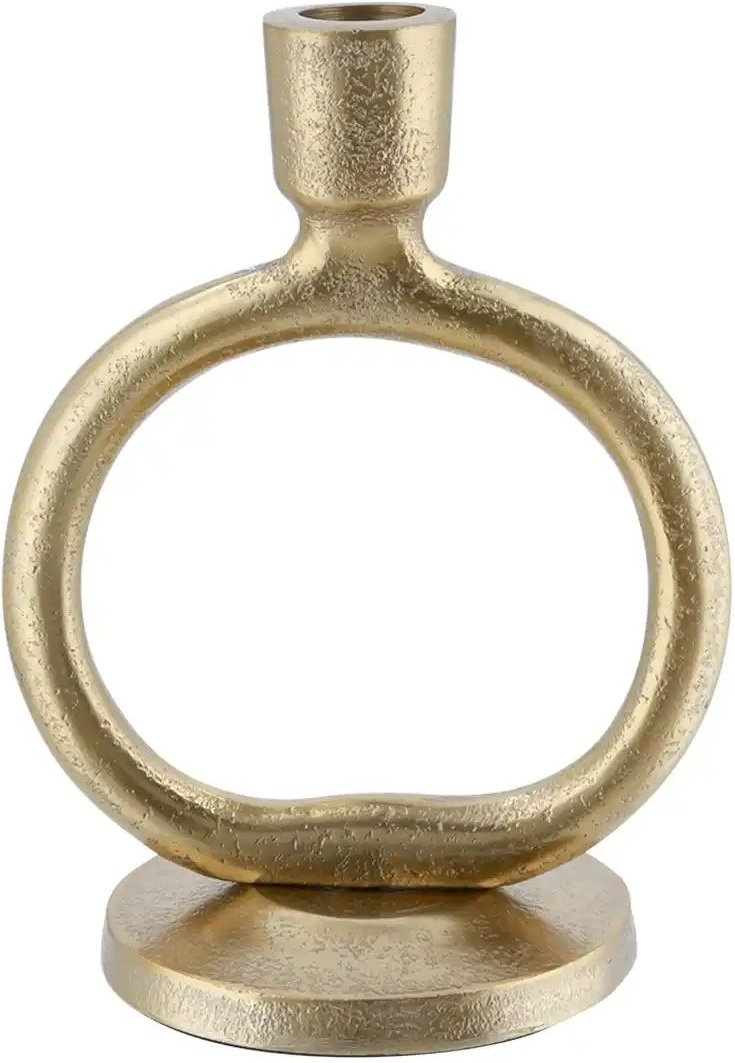 Kerzenhalter   ¦ gold ¦ Aluminium ¦ Maße (cm): B: 13 H: 17 T: 9.5 Accessoires > Kerzen & Kerzenständer > Kerzenständer -...