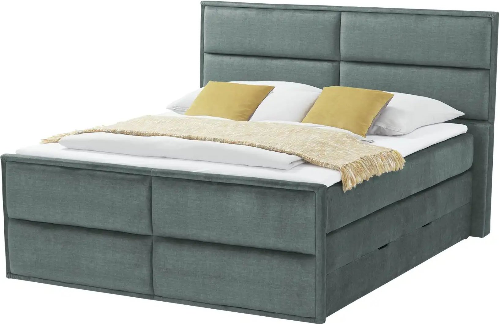 Boxspringbett mit Bettkasten Crocco ¦ blau ¦ Maße (cm): B: 157 H: 136 Betten > Boxspringbetten - Höffner