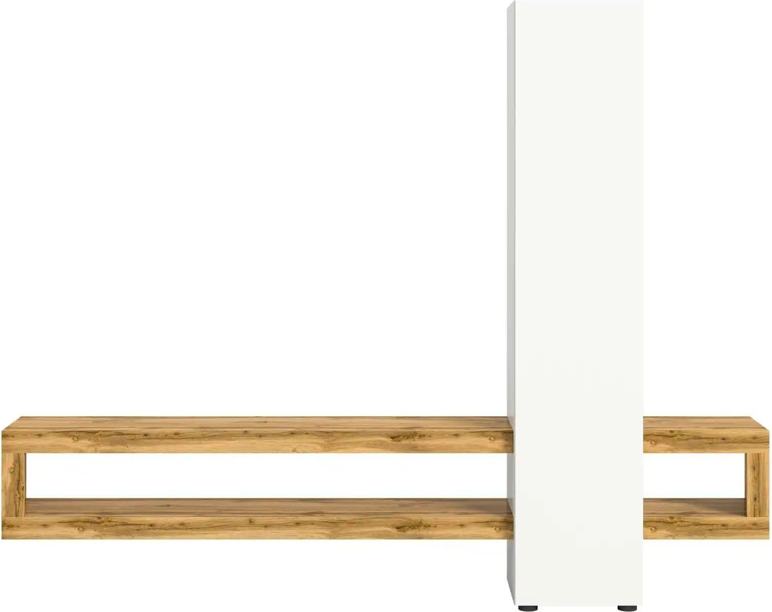 Wohnwand Samso ¦ weiß ¦ Maße (cm): B: 240 H: 190 T: 35.0 Kommoden & Sideboards > Wohnwände - Höffner