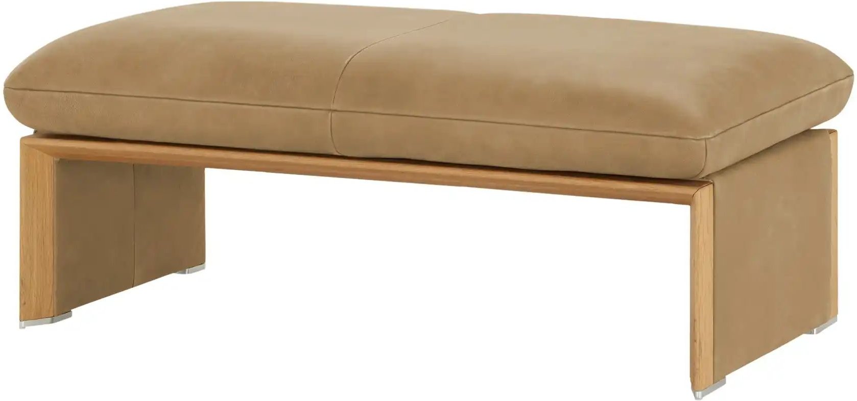 KOINOR Hockerbank mit Massivholzrahmen aus Wildeiche Humfrey ¦ braun ¦ Maße (cm): B: 120 H: 43 T: 60.0 Polstermöbel > Ho...