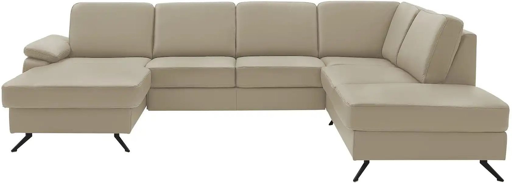 meinSofa Wohnlandschaft mit Sitz- und Rückenbezug aus Leder Kathi ¦ beige Polstermöbel > Sofas > Wohnlandschaften - Höff...