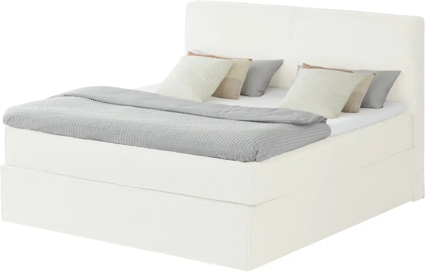 Boxi Boxspringbett mit trendigem Keder Boxi ¦ creme ¦ Maße (cm): B: 160 H: 125 Betten > Boxspringbetten - Höffner