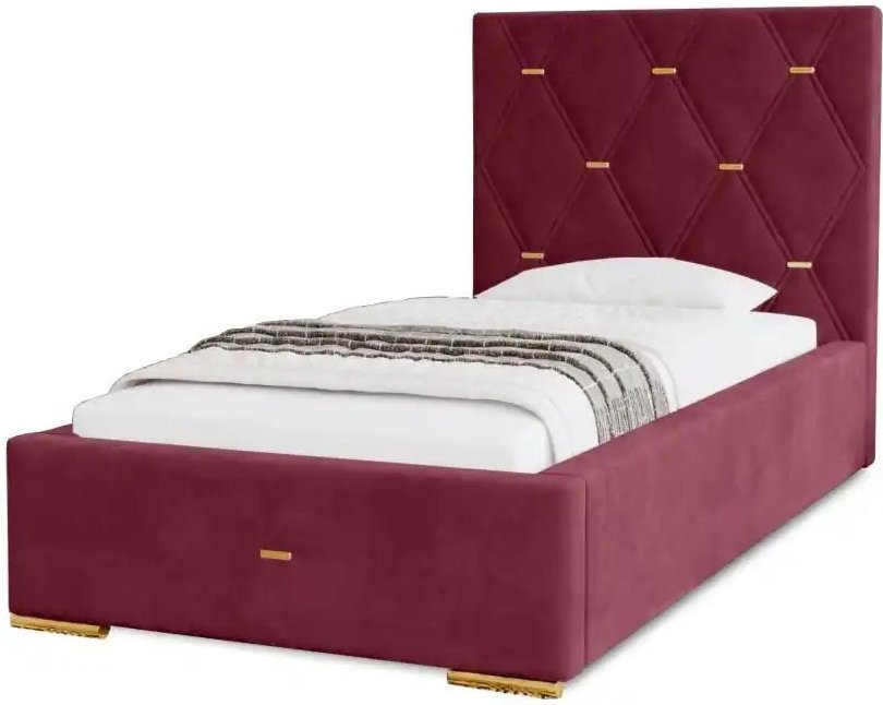 Polsterbett mit Stauraum  Gwithian ¦ lila/violett ¦ Maße (cm): B: 105 H: 100 Betten > Polsterbetten - Höffner