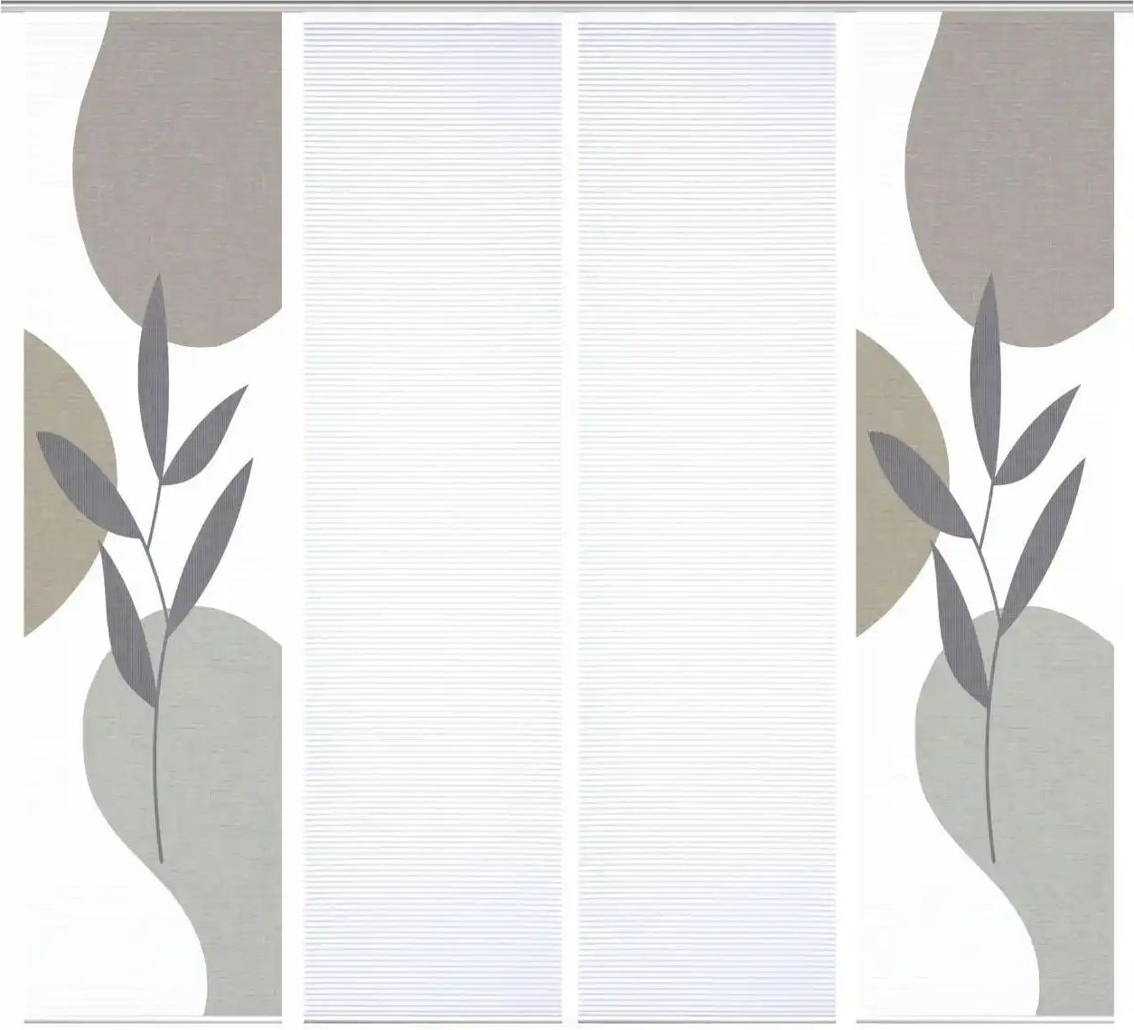 HOME in green Schiebevorhang ¦ silber ¦ Synthetik ¦ Maße (cm): B: 60 H: 245 Gardinen & Rollos > Gardinen & Vorhänge > ...