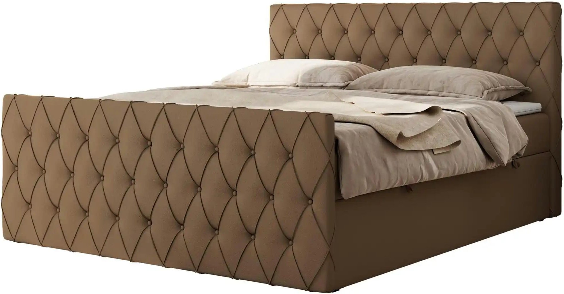 Boxbett mit Bettkasten Miren Duo ¦ braun ¦ Maße (cm): B: 141 H: 110 Betten > Komfortbetten - Höffner