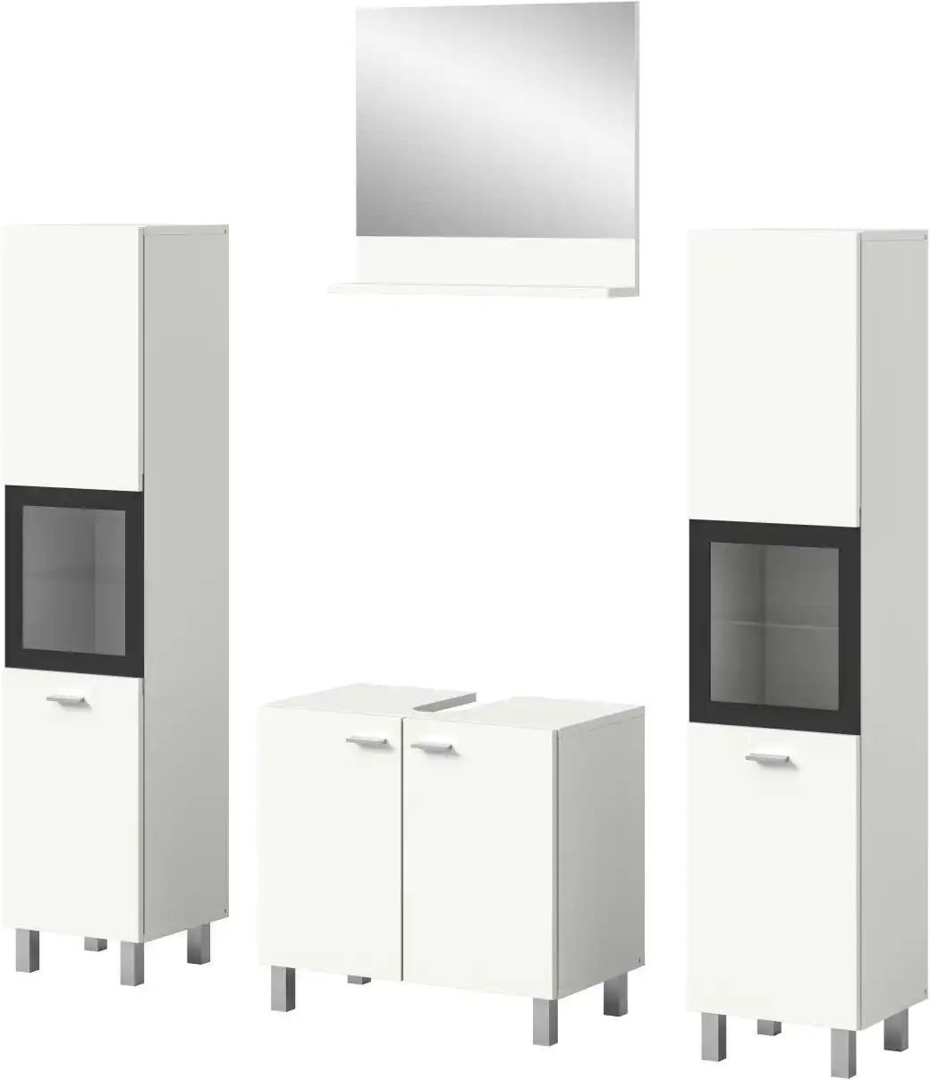 Badkombination Bostalsee ¦ weiß ¦ Maße (cm): B: 137 H: 186 Schränke > Badschränke > Komplett-Badkombinationen - Höffner