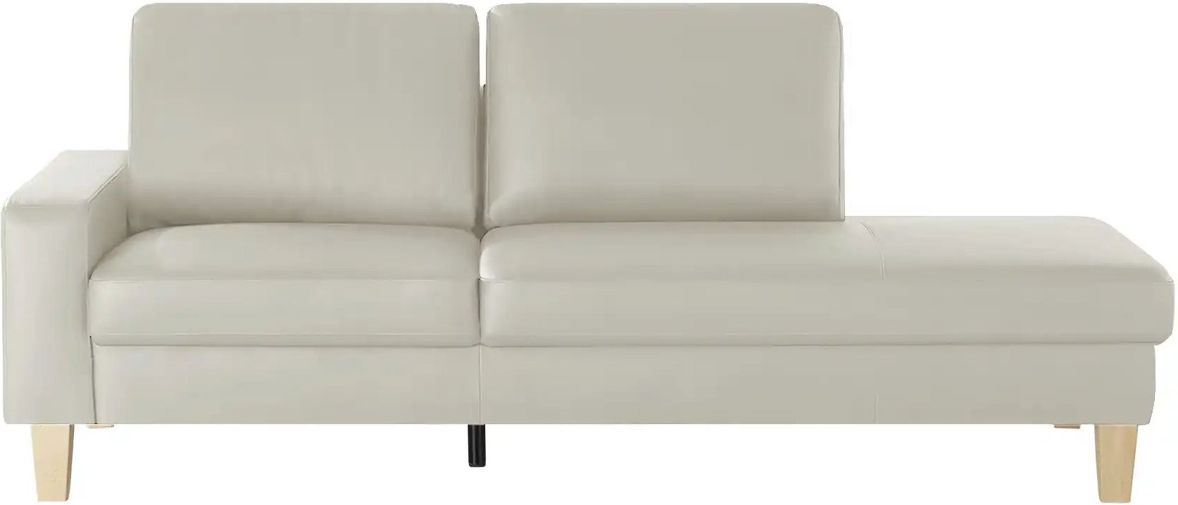 Recamiere aus Leder Bena ¦ grau ¦ Maße (cm): B: 213 H: 86 T: 97.0 Polstermöbel > Sofas > Einzelsofas - Höffner