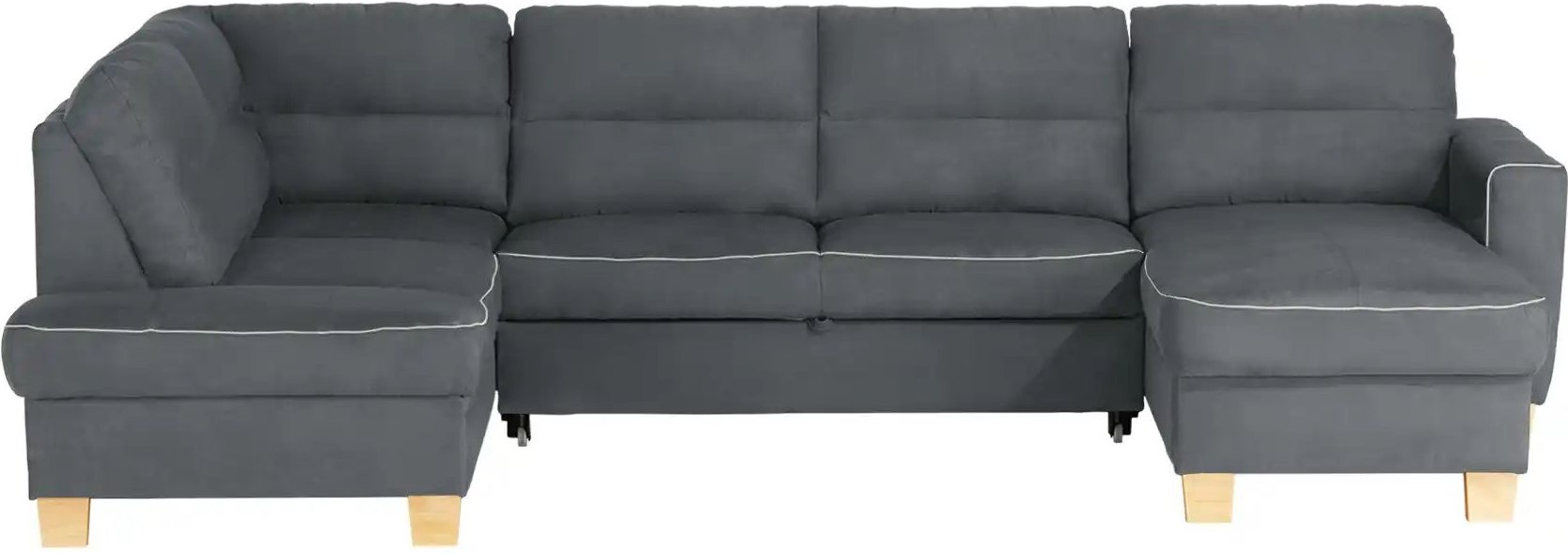 uno Wohnlandschaft mit Schlaffunktion Vito ¦ grau ¦ Maße (cm): B: 309 H: 87 T: 190.0 Polstermöbel > Sofas > Wohnlandsch...