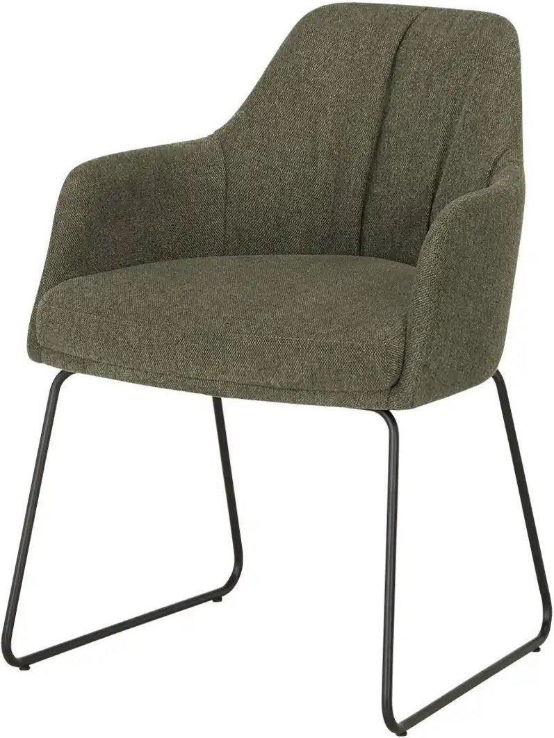 Woodford Armlehnstuhl mit Kufengestell Milan ¦ grün ¦ Maße (cm): B: 57 H: 83 T: 64.0 Stühle > Esszimmerstühle > Esszimme...