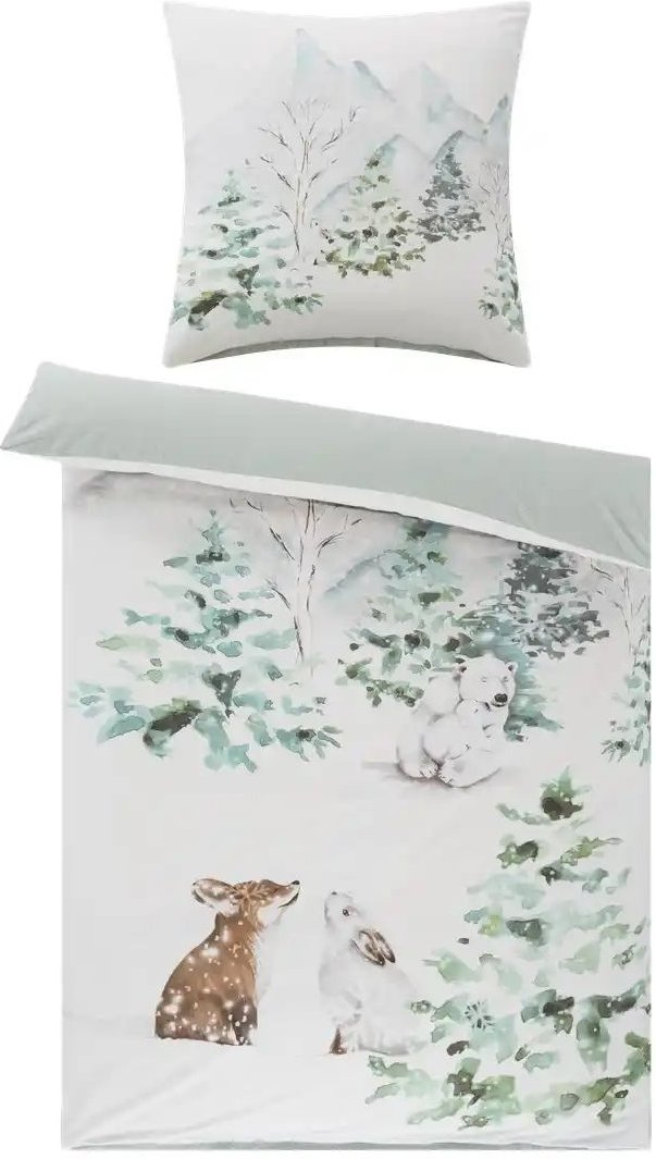 como Biber Wende-Bettwäsche Countryside ¦ grün ¦ Maße (cm): B: 135 Bettwaren > Bettwäsche > Bettwäsche Winter - Höffner