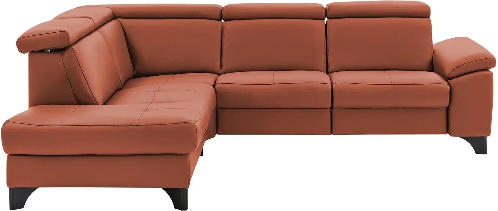 meinSofa Ecksofa Echtleder Linda ¦ rot ¦ Maße (cm): B: 261 H: 80 T: 209.0 Polstermöbel > Sofas > Ecksofas - Höffner