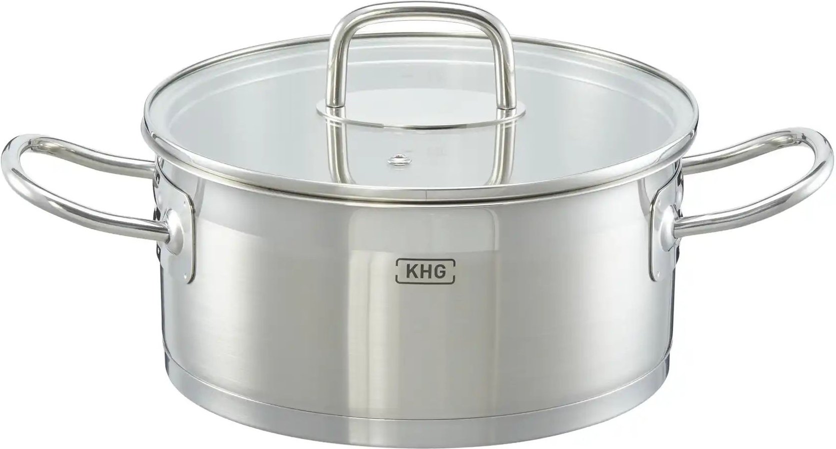 KHG Bratentopf LUNA ¦ silber ¦ Edelstahl ¦ Maße (cm): H: 9,5 Ø: 20 Töpfe & Pfannen & Zubehör > Töpfe - Höffner