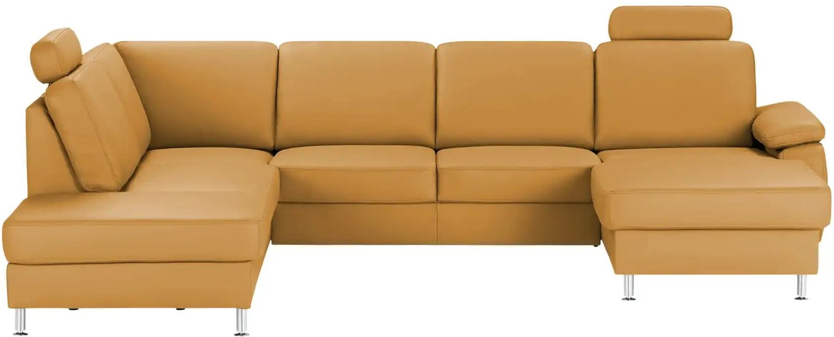 meinSofa Wohnlandschaft mit Sitz- und Rückenbezug aus Leder Kathi ¦ orange ¦ Maße (cm): B: 314 H: 86 T: 235.0 Polstermöb...