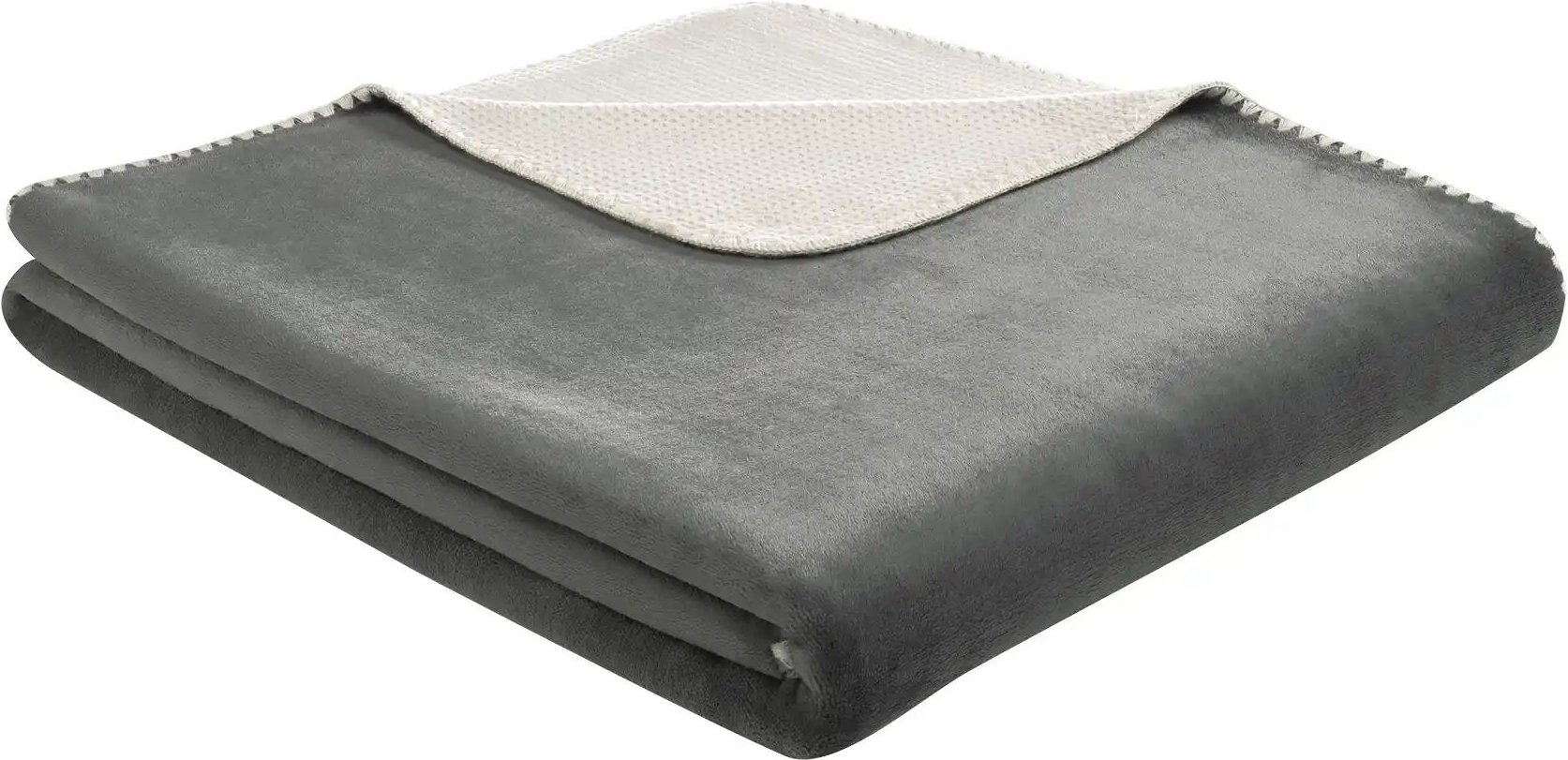 Biederlack Wohndecke Soft&Cozy ¦ grau ¦ Baumwollmischgewebe ¦ Maße (cm): B: 150 Dekokissen & Decken > Kuscheldecken & W...