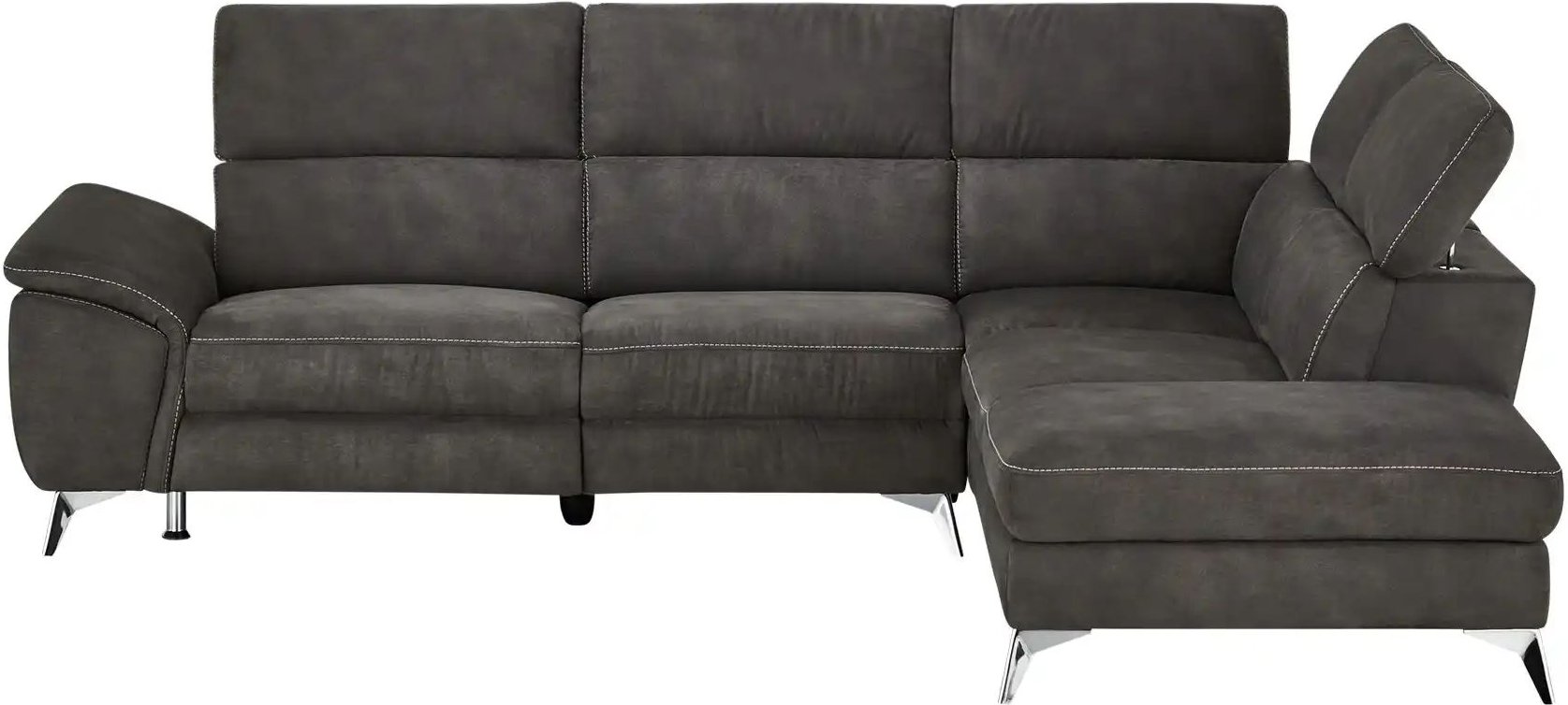 uno Ecksofa Danae ¦ grau ¦ Maße (cm): B: 281 H: 80 T: 222.0 Polstermöbel > Sofas > Ecksofas - Höffner