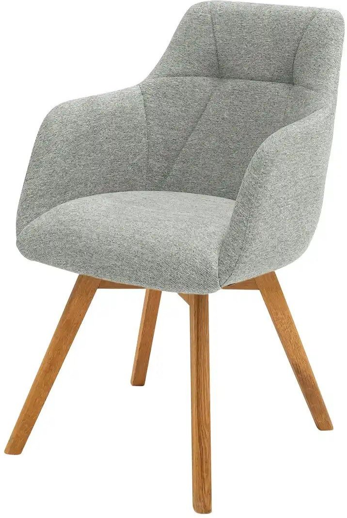 Dine + Mine Armlehnstuhl mit Steppung im Rücken Nador ¦ grau ¦ Maße (cm): B: 57 H: 84 T: 65.0 Stühle > Esszimmerstühle >...