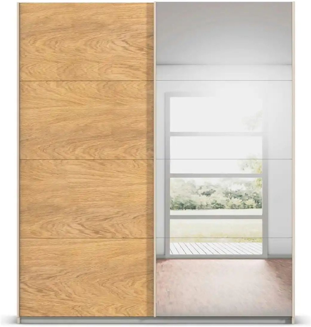 Schwebetürenschrank mit Spiegel Malva Extra ¦ creme ¦ Maße (cm): B: 181 H: 210 Schränke > Kleiderschränke > Schwebetüren...