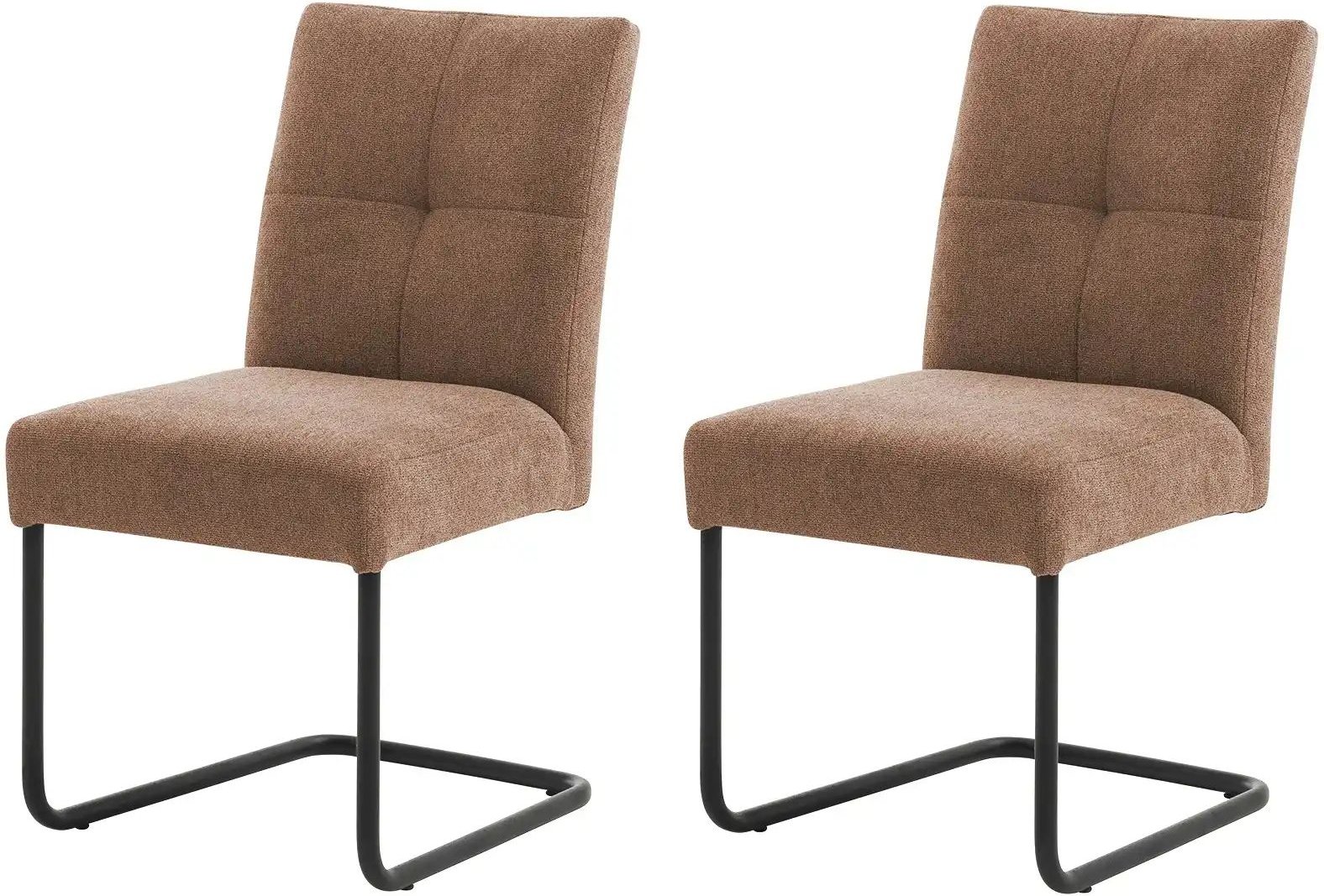 Woodford Schwingstuhl im 2er Set Tabby ¦ braun ¦ Maße (cm): B: 50 H: 91 T: 49.0 Stühle > Küchenstühle > Polster Küchenst...