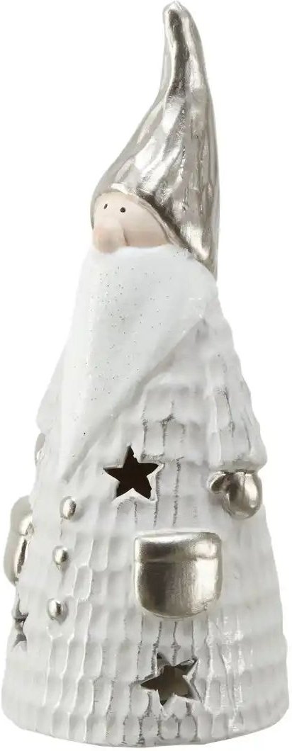 HOME STORY Deko LED Weihnachtsmann ¦ grau ¦ Terracotta ¦ Maße (cm): B: 8,5 H: 21 T: 8.0 Weihnachten - Höffner